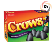 12x Packs Tootsie Crows Licorice Flavored Black Gumdrops Theator Box | 6... - £27.70 GBP