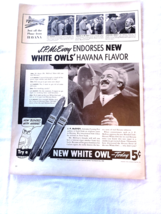 1940 Ad White Owl Cigars with J. P. McEvoy, Saturday Evening Post Author - $184.10 MXN
