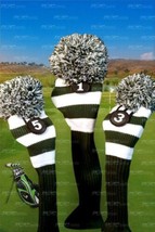 1 3 5 MAJEK GREEN WHITE color Pom golf clubs club Headcover Head covers set - £825.27 GBP