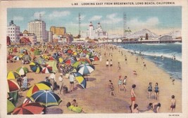 Long Beach California CA Postcard Looking East from Breakwater N09 - £2.39 GBP