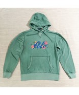 Polo Ralph Lauren TEAL PAINTED FLORAL SCRIPT LOGO Hoodie Sweatshirt Sz 2... - $144.71 CAD