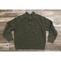 L.L. Bean Mens XL Green 1/4 Green Long Sleeve Sweater - $18.47