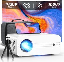 WiFi Bluetooth Projector with Case, 10000 Lumens Full HD 1080P Native 4K package - £536.42 GBP