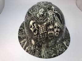 New Vented Hard Hat Custom Hydro Dipped Glow in the dark Horror. Free Shipping - £51.31 GBP