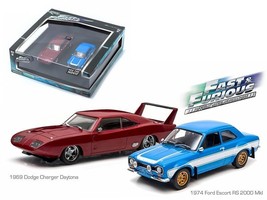 1969 Dodge Charger Daytona and 1974 Ford Escort RS 2000 Mkl &quot;The Fast and The F - £42.99 GBP