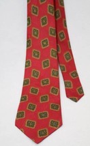 Fumagalli&#39;s Red Tie Men&#39;s Necktie All-Over Pattern Diamond Shape 100% Si... - £7.78 GBP