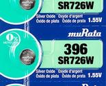 Murata 396 Battery SR726W 1.55V Silver Oxide Watch Button Cell (5 Batter... - $9.31