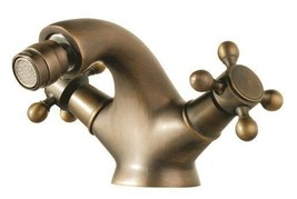 Antique double handles bathroom bidet faucet mixer tap deck mounted sing... - $89.09