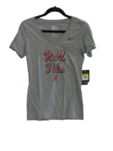 Nike Women s Alabama Crimson Tide Script Deep V-Neck Short Sleeve T-Shirt, Gray, - £15.81 GBP