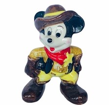 Mickey Mouse figurine vtg Walt disney japan disneyland world sheriff cow... - £23.64 GBP