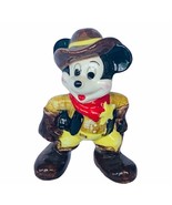 Mickey Mouse figurine vtg Walt disney japan disneyland world sheriff cow... - £23.18 GBP