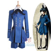 Black Butler Kuroshitsuji Ciel Phantomhive Blue Cosplay Costume Uniform Outfits - £48.21 GBP