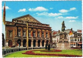 Belgium Postcard Liege Theatre &amp; Gretry Monument - £3.10 GBP