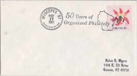 ZAYIX United States Event Cover - WISCOPEX &#39;81 50 years of Organized Philately - £1.96 GBP