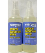 2x EO Everyone Natural Deodorant Spray Lemon + Lavender 4 Oz. Each - £19.71 GBP