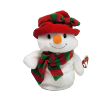 TY PLUFFIES 2006 MS. SNOW SNOWMAN SOFT STUFFED ANIMAL PLUSH TOY W/ TAG - £17.19 GBP