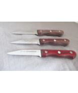 Tramontina set of 3 steak knives 7&quot; stain free high carbon Brazil - $11.71