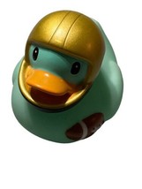 Infantino Aqua Blue Football player Rubber Duck W/ Gold Helmet - £7.42 GBP