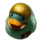 Infantino Aqua Blue Football player Rubber Duck W/ Gold Helmet - £7.48 GBP