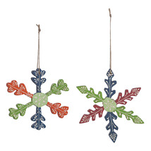 Snowflake Ornament (2 Asst) 5.5&quot;H MDF - $75.11