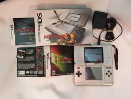 Nintendo DS Handheld System Silver Metroid Prime Hunters Demo Box Working - $153.44