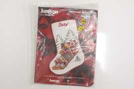 Vintage Janlynn Suzy's Zoo Christmas Cross Stitch Suzy's Zoo Stocking Kit New - $19.34