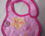 2006 Hasbro Baby Alive Soft Face Doll Pink BIB Butterfly Flowers Vinyl R... - $17.81