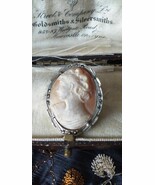 Spilla antica con cammeo in argento sterling vittoriano vintage del 1860... - $1,783.29 MXN