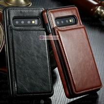 Leather Luxury Wallet Magnet Flip Cover Thin Slim Case For Samsung Galaxy S10e - £20.81 GBP