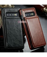 Leather Luxury Wallet Magnet Flip Cover Thin Slim Case For Samsung Galax... - £20.93 GBP