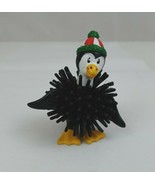 Vintage 1980s Christmas Penguin 2.25&quot; Rubber Puffer Ball Toy Rare - $9.89