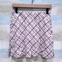 Lady Pinseeker Pleated Hem Golf Skort Plaid Pockets Built In Shorts Wome... - $29.69