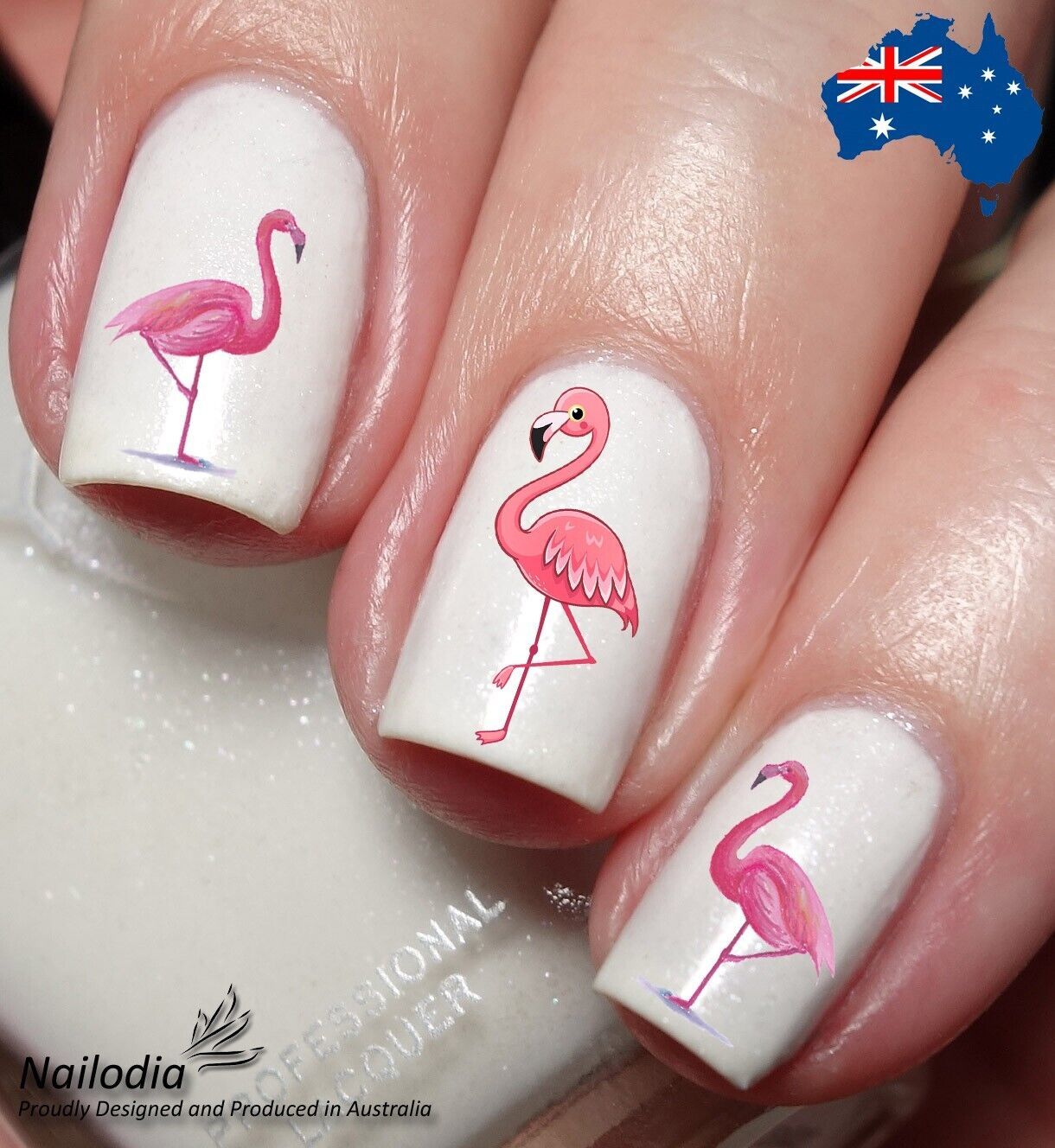 Flamingo Nail Art Decal Sticker Water Transfer Slider