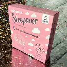 POPMASK Sleep Over 5 Self-Warming Steam Masks Rose Scented NIB - $14.84