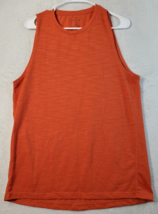 Fabletics Tank Top Womens Size Large Orange Polyester Sleeveless Round Neck Logo - £12.07 GBP