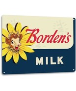 Borden’s Milk General Store Bar Kitchen Retro Wall Art Decor Metal Tin S... - £14.34 GBP