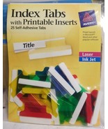 Avery 16219 Insertable Index Tabs with Printable Inserts 1 Assorted Tab ... - $13.87 CAD