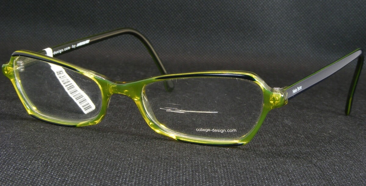 College design By Meitzner 11 1606 Transparente Verde Raro Gafas 50-18-1... - $52.46