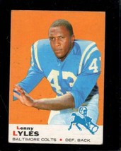 1969 Topps #72 Lenny Lyles Vg+ Colts *X105873 - £1.37 GBP