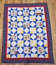 Cowboy Western Quilt Handmade Stars Red White Blue Embroidered - $57.94