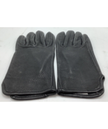 Genuine Leather Driving Gloves Women&#39;s Medium Black Soft Made IN USA - $12.97 CAD