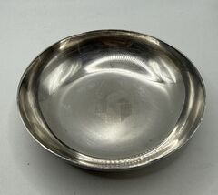 REED AND BARTON SILVERPLATE COIN DISH ASHTRAY WITH CHASE BANK LOGO - $24.67