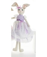 Girl Bunny Rabbit Linen Delton Doll Delton 21&quot;  Purple New - £15.80 GBP