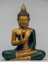 Ancien Khmer Style Cambodge Assis Bois Statue de Bouddha Cours Mudra - 5... - £784.79 GBP