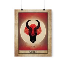 Aries Zodiac Poster ~ Aries Birthday Gift, Star Signs, Zodiac Decor, Star Sign P - $20.00