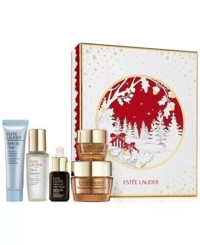 Estee Lauder Glow Non Stop Firm, Smooth Hydrate 5 Pieces Travel Set Brand New - $42.99