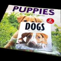 2024 Wall Calendar 12 x 22 Plus a Mini Dogs and Puppies - £11.42 GBP