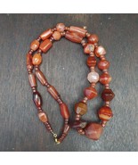 Old ancient persian himalayan african carnelian beads agate beads neckla... - $139.92