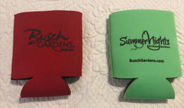Tampa Busch Gardens Theme Park Advrtsng Beer Soda Cover Insulator Can Koozies 2 - £12.74 GBP