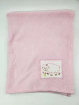 Baby Gear Girl Blanket Pink Lamb Flower Soft Sherpa Security Easter B19 - £15.71 GBP